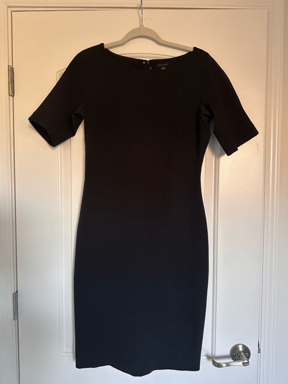 Ann Taylor Black Midi Sheath Dress